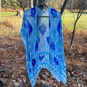 Lovely Blue Patterned Kimono